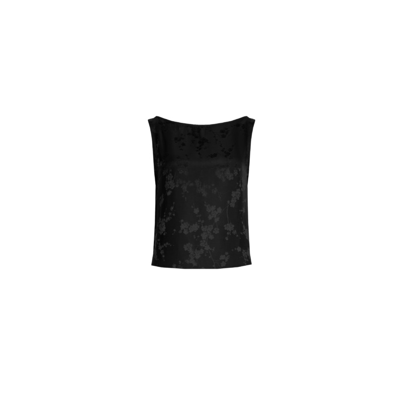 LIZ TOP BLACK JACQUARD|4|6|8|10|12|14|16|18|20|22|24