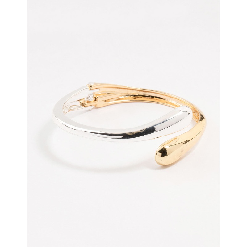 Mixed Metals Wrap Around Cuff Bracelet