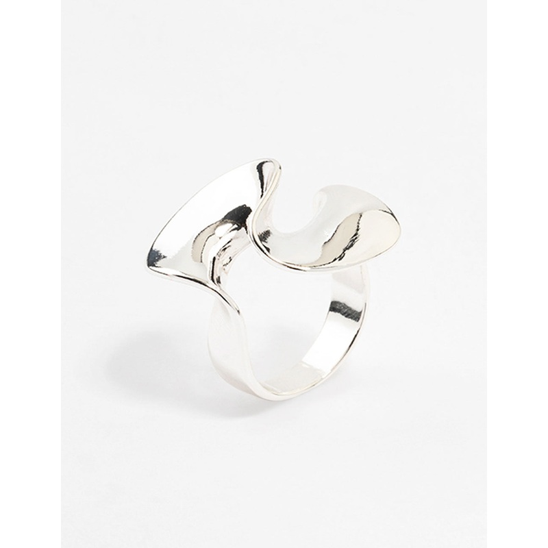 Silver Plated Metal Twisted Rings