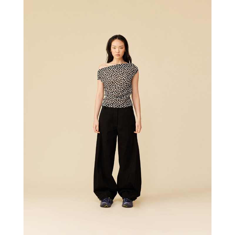 EMMA CRINKLE TOP BLACK DAISY|4|6|8|10|12|14|16|18