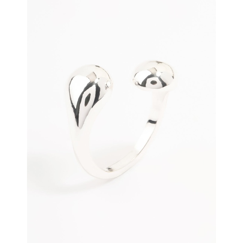 Silver Plated Sphere Wrapped Ring