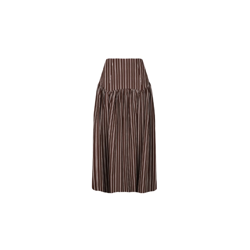 TRULLI SKIRT BROWN PINSTRIPE|4|6|8|10|12|14|16|18|20|22