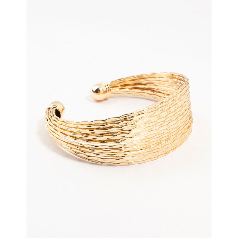 Gold Plated Multi Strand Wrist Cuff