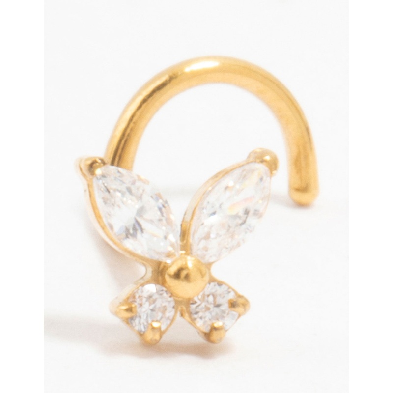 Gold Plated Surgcial Steel Clicker Ring 7mm