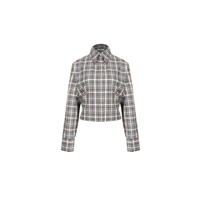 MARTI SHIRT NAVY CREAM TARTAN|4|6|8|10|12|14|16|18|20