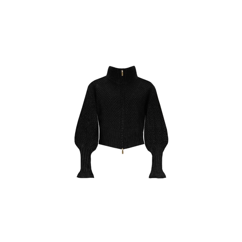 MATILDA ZIP CARDIGAN BLACK|4|6|8|10|12|14|16|18|20