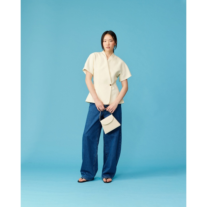 COCO SHORT SLEEVE BLAZER BUTTER