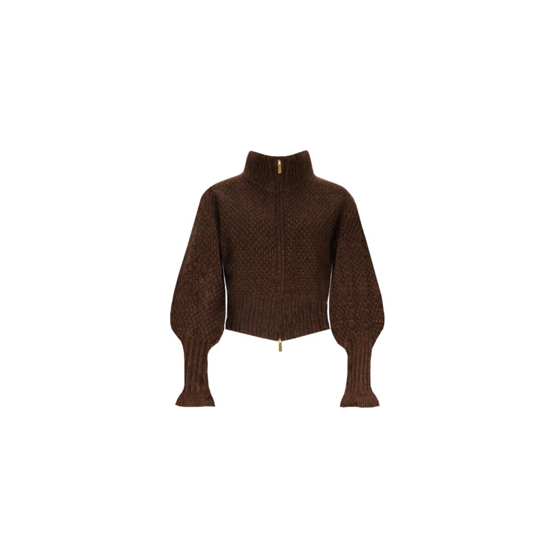 MATILDA ZIP CARDIGAN COCOA|4|6|8|10|12|14|16|18|20