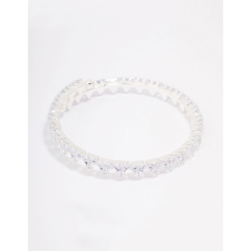 Silver Cubic Zirconia Wrist Cuff