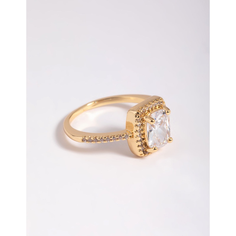 Gold Cubic Zirconia Ring|SM|ML