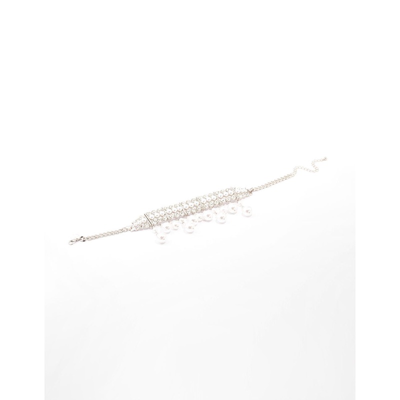 Silver Statement Pearl Choker