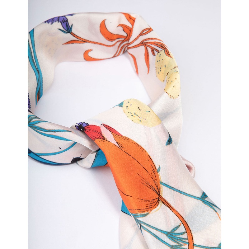 Fabric Flower Garden Scarf