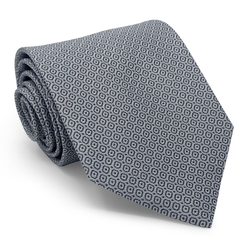 Circle Dot: Tie – Silver/Black
