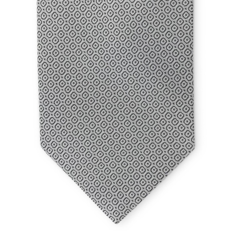 Circle Dot: Tie – Silver/Black