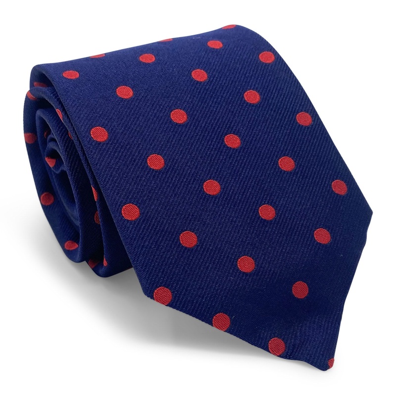 College Collection Dots: Tie – Navy/Red