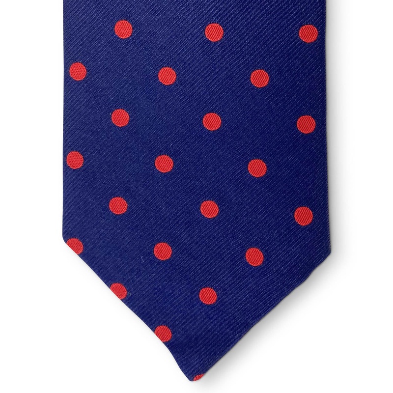 College Collection Dots: Tie – Navy/Red