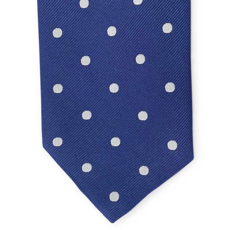 College Collection Dots: Tie – Navy/Silver