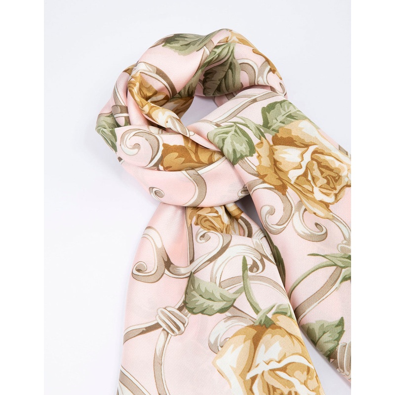 Fabric Floral Chain Printed Scarf
