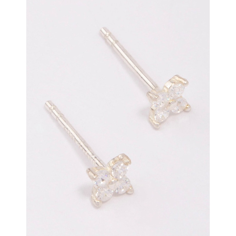 Sterling Silver Flower Stud Earrings