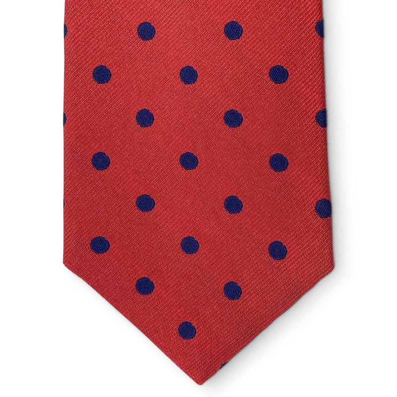 College Collection Dots: Tie – Red/Navy