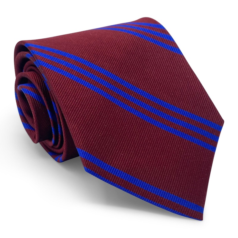 College Collection Stripes: Tie – Marroon/Blue