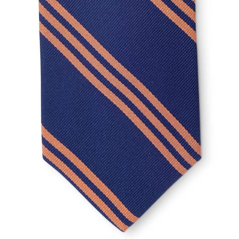 College Collection Stripes: Tie – Navy/Orange