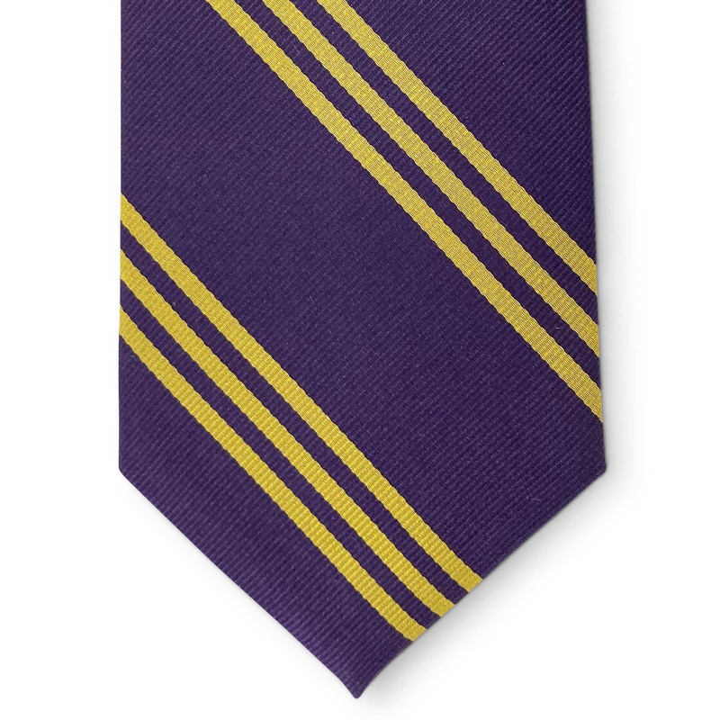 College Collection Stripes: Tie – Purple/Gold