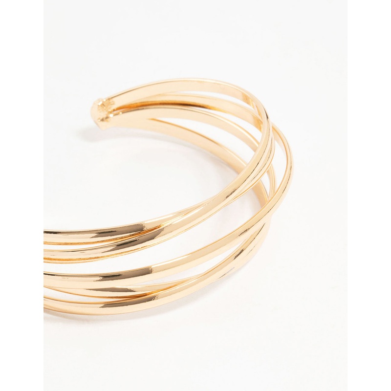 Gold Interlaced Wrist Cuff