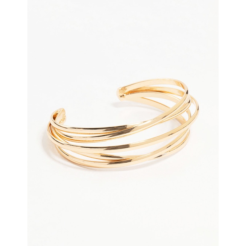 Gold Interlaced Wrist Cuff