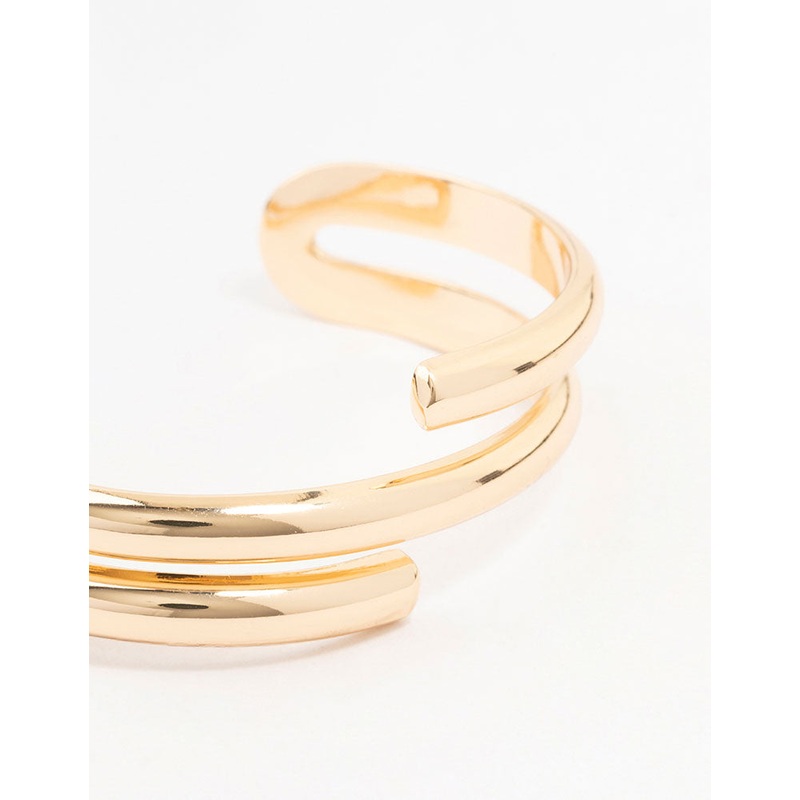 Gold Metal Wrap Cuff Bracelet