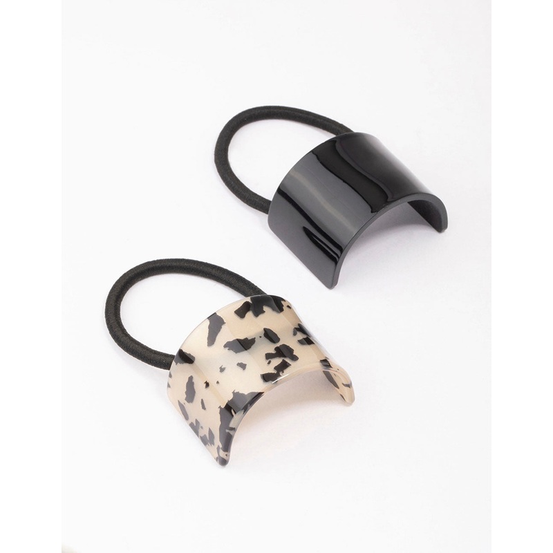 Black & Tortoiseshell Pony Tail Hair Tie