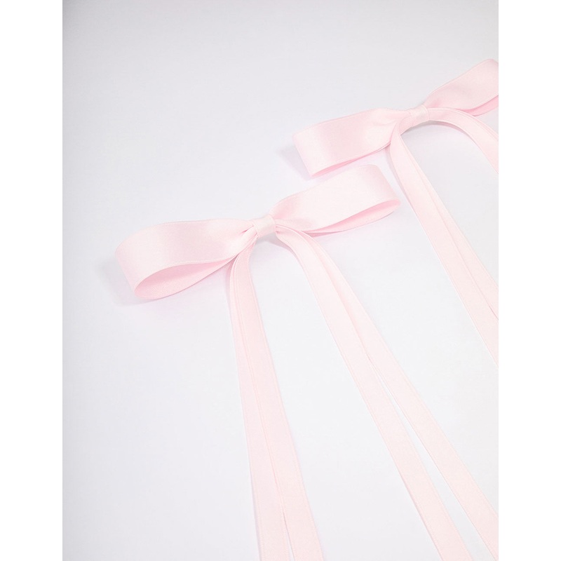 Pink Fabric Wide Skinny Hair Bow Pack