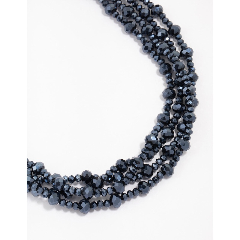 Silver Midnight Cord Choker Necklace