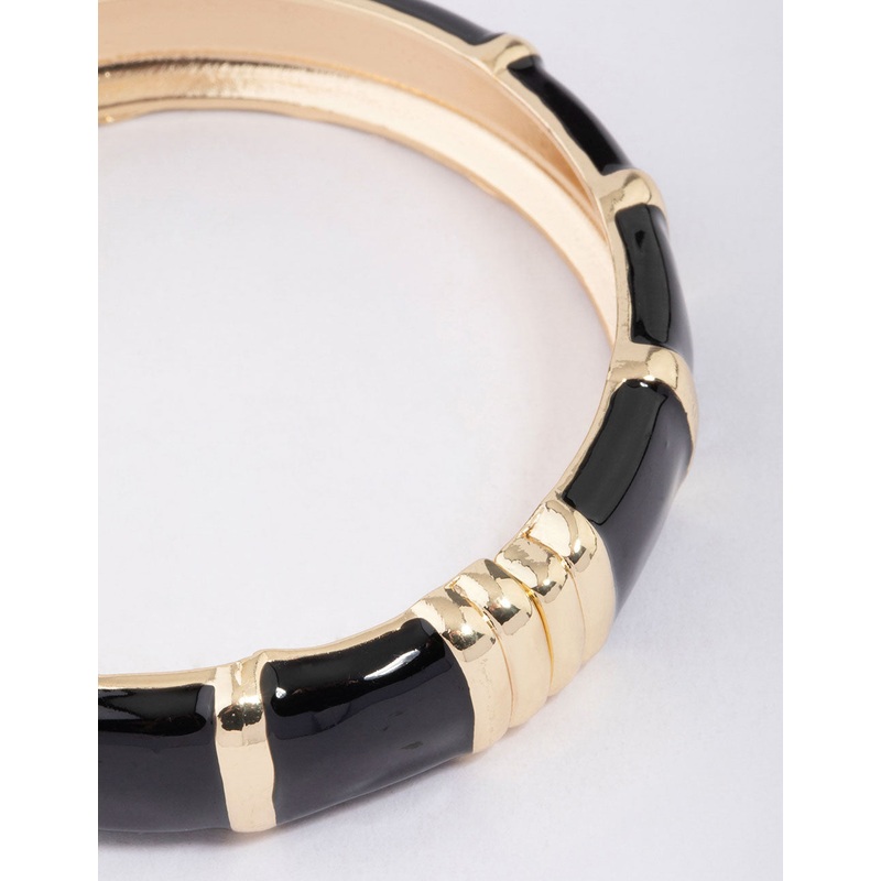 Black & Gold Square Bangle