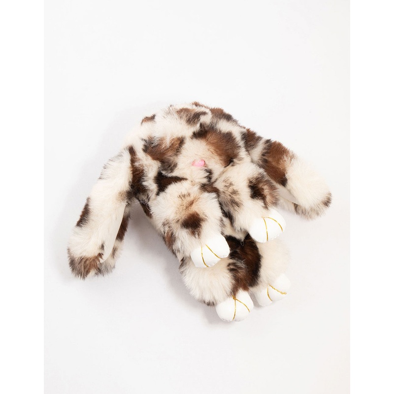 Spotted Brown Small Bunny Fabric Key Chain