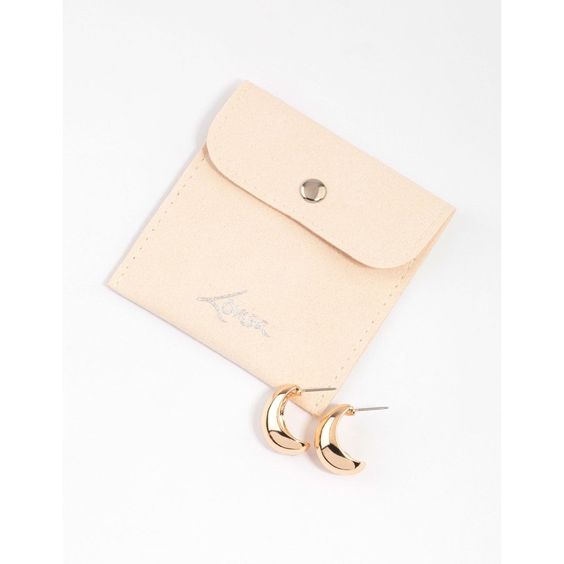 Gold Chunky Bubble Hoop Earrings & Polishing Set