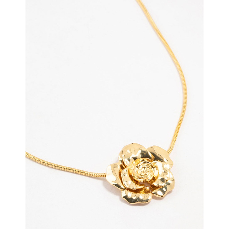 Gold Plated Rose Necklace