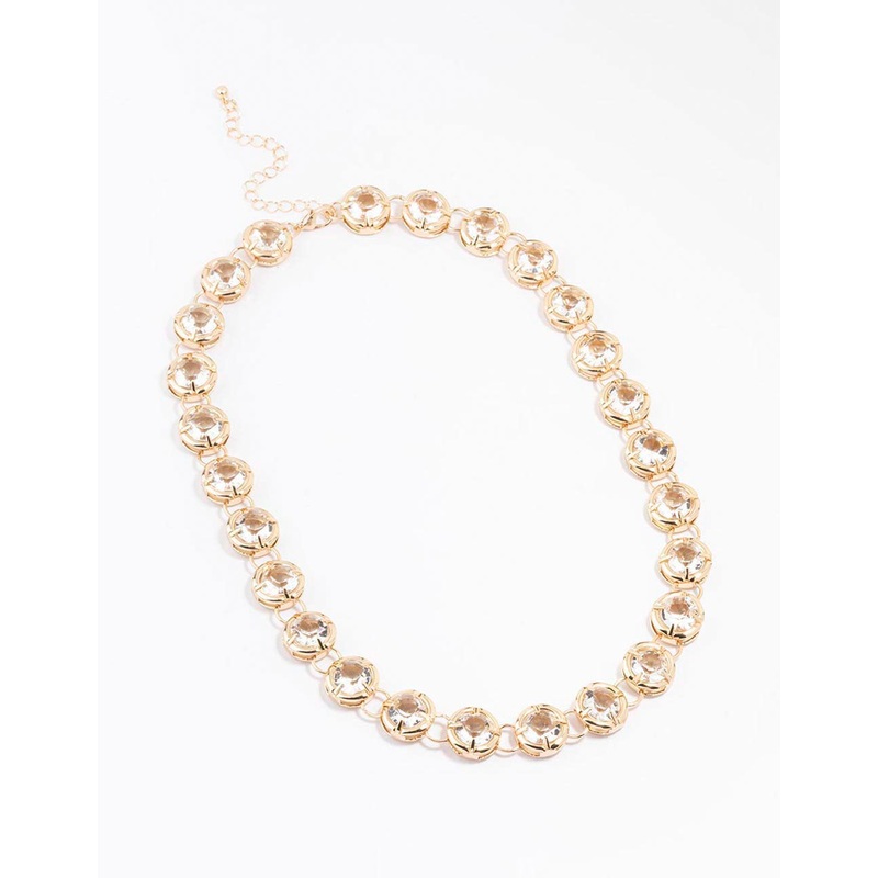 Gold Diamante Statement Necklace
