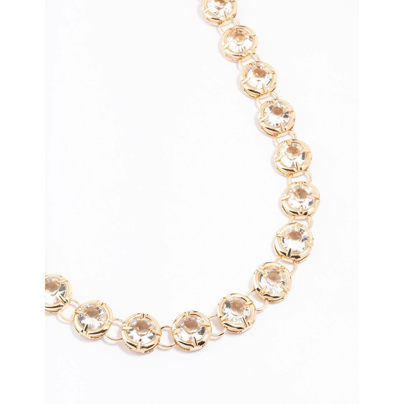 Gold Diamante Statement Necklace