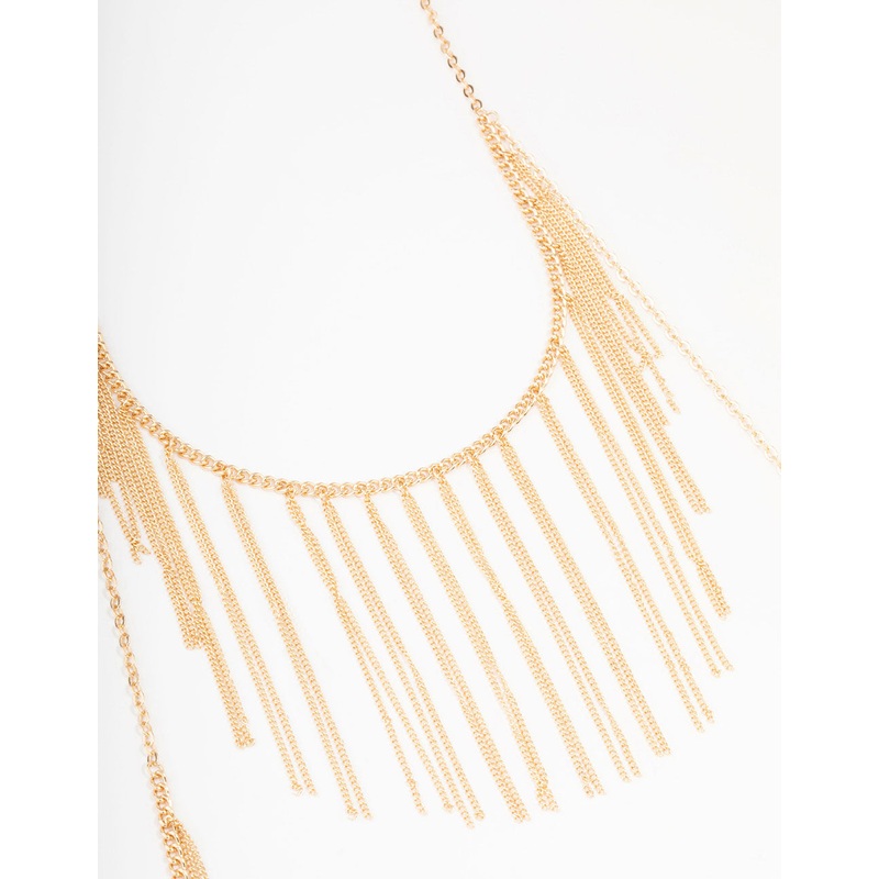 Gold Multi Tassel Necklace