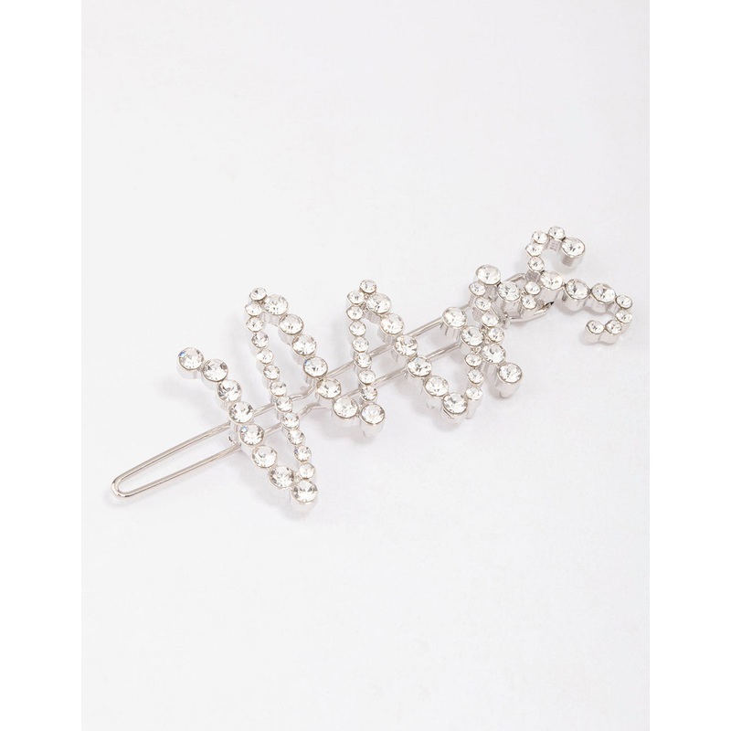 Silver Diamante Mrs Hair Clip