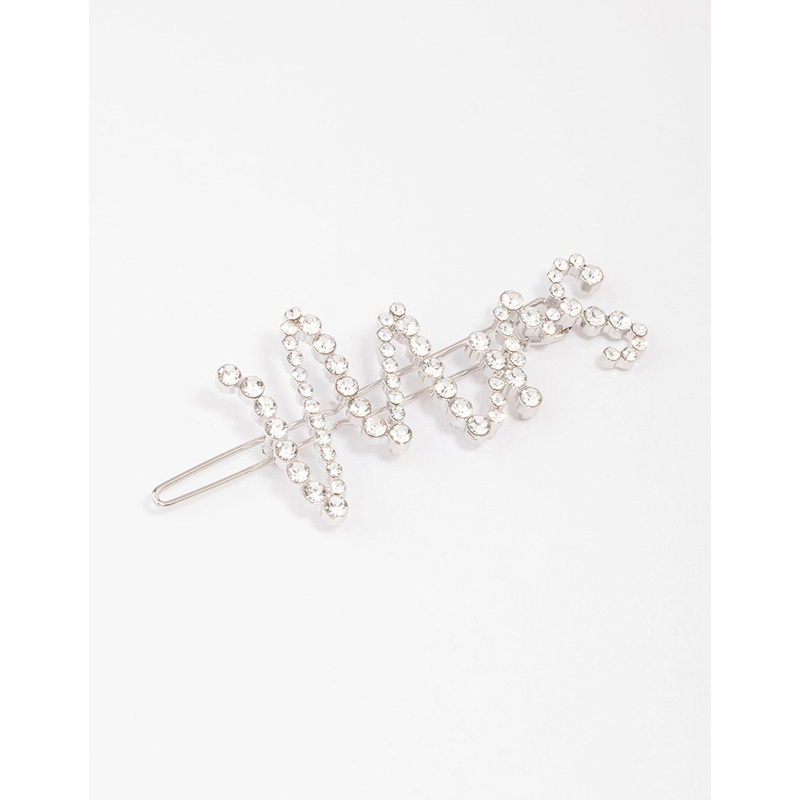 Silver Diamante Mrs Hair Clip