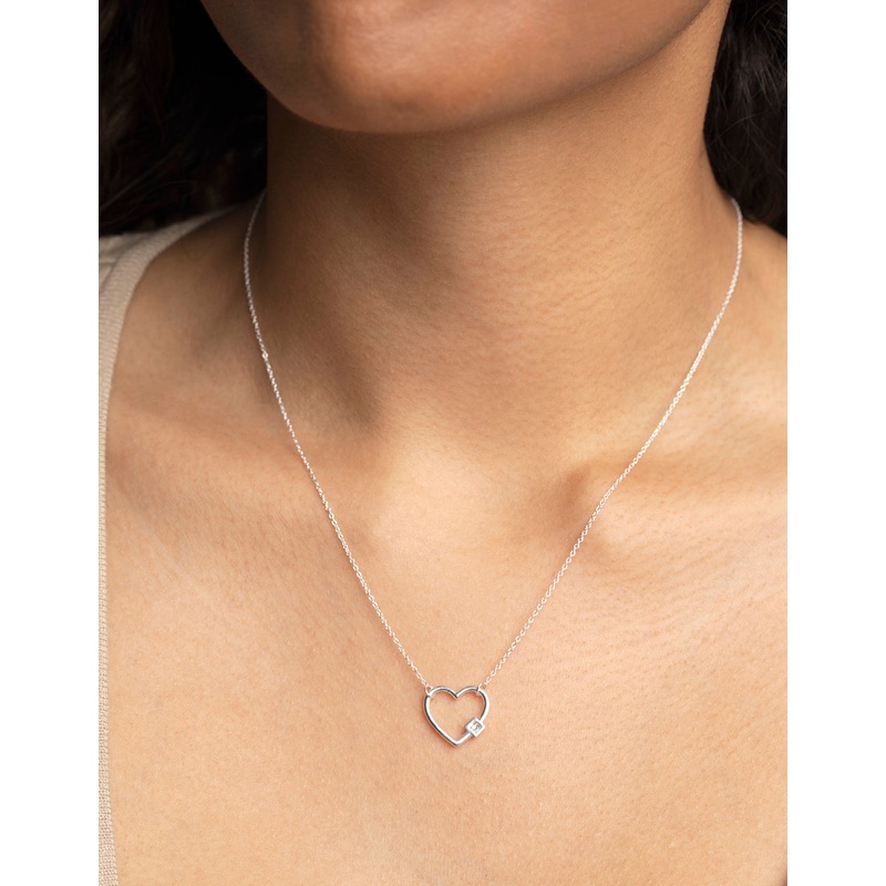 Sterling Silver Heart Pendant Necklace