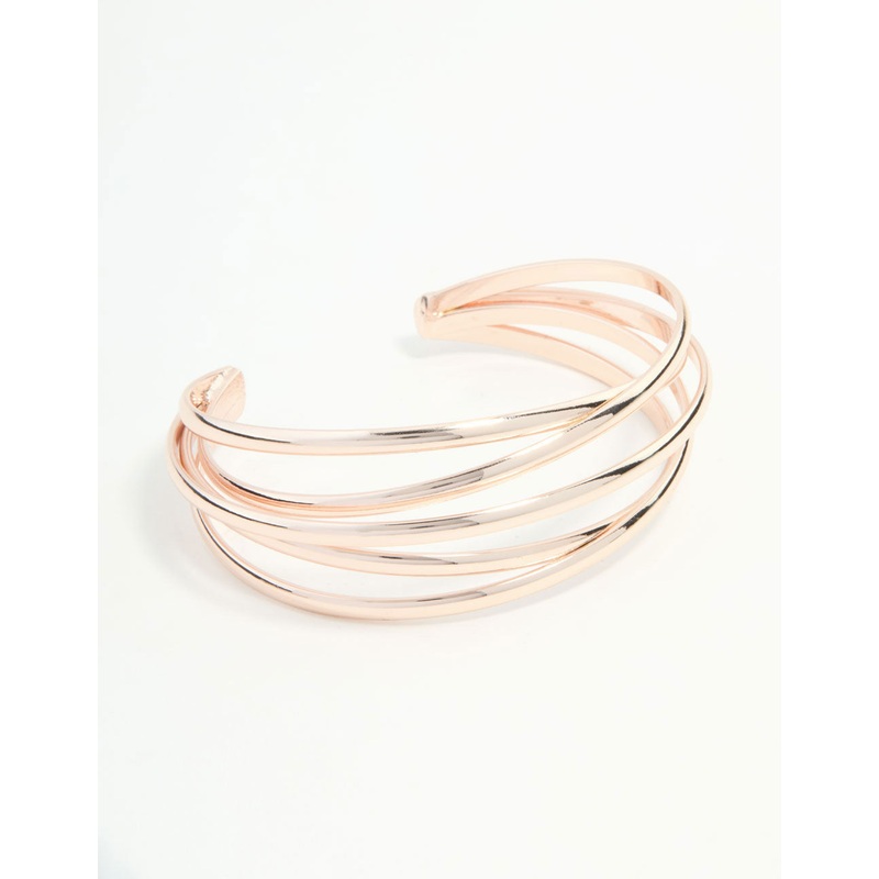 Rose Gold Crossover Wrist Cuff