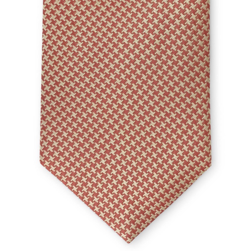 Houndstooth: Tie – Coral