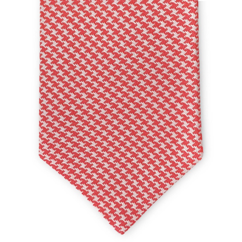 Houndstooth: Tie – Red/White