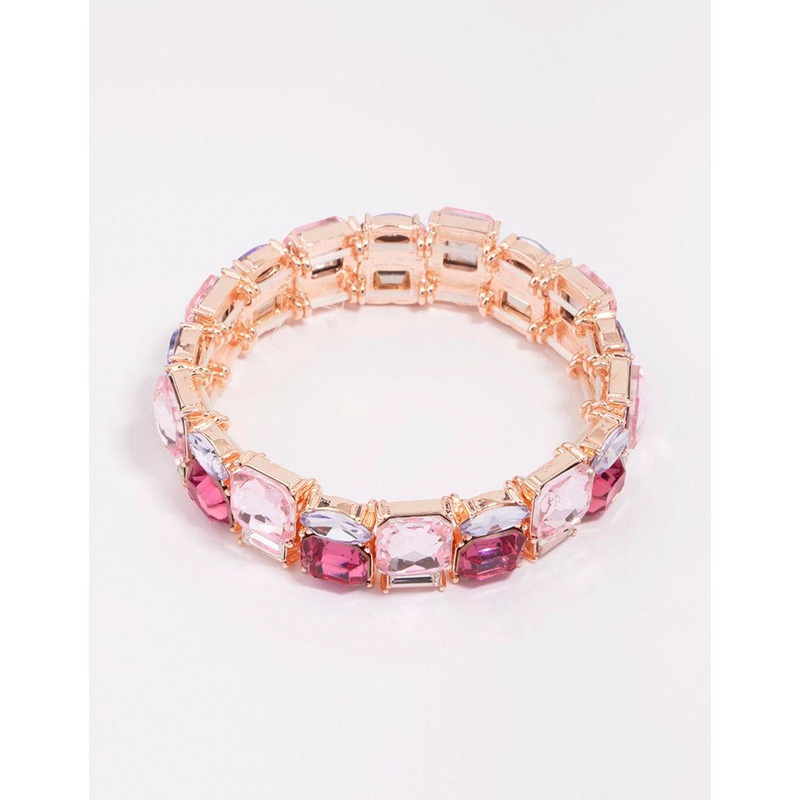 Rose Gold Square Stretch Bracelet
