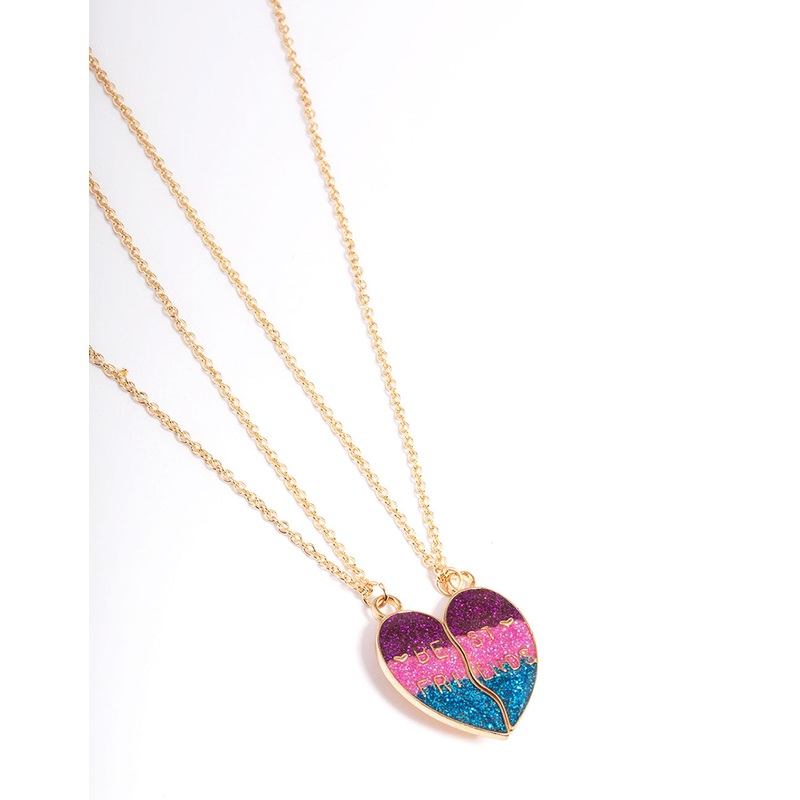 Kids Magnet Strap Heart BFF Necklace