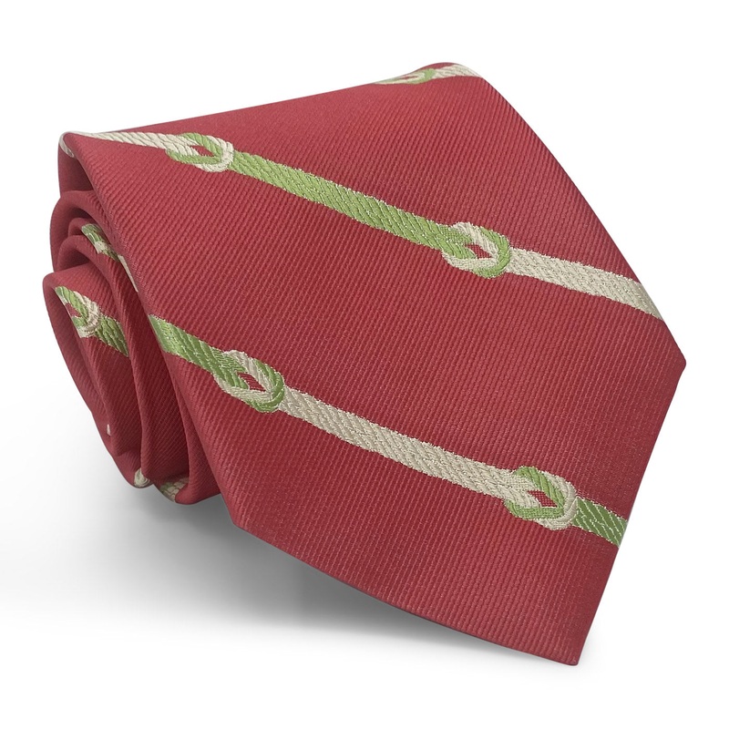 Knotted Stripe: Tie – Coral