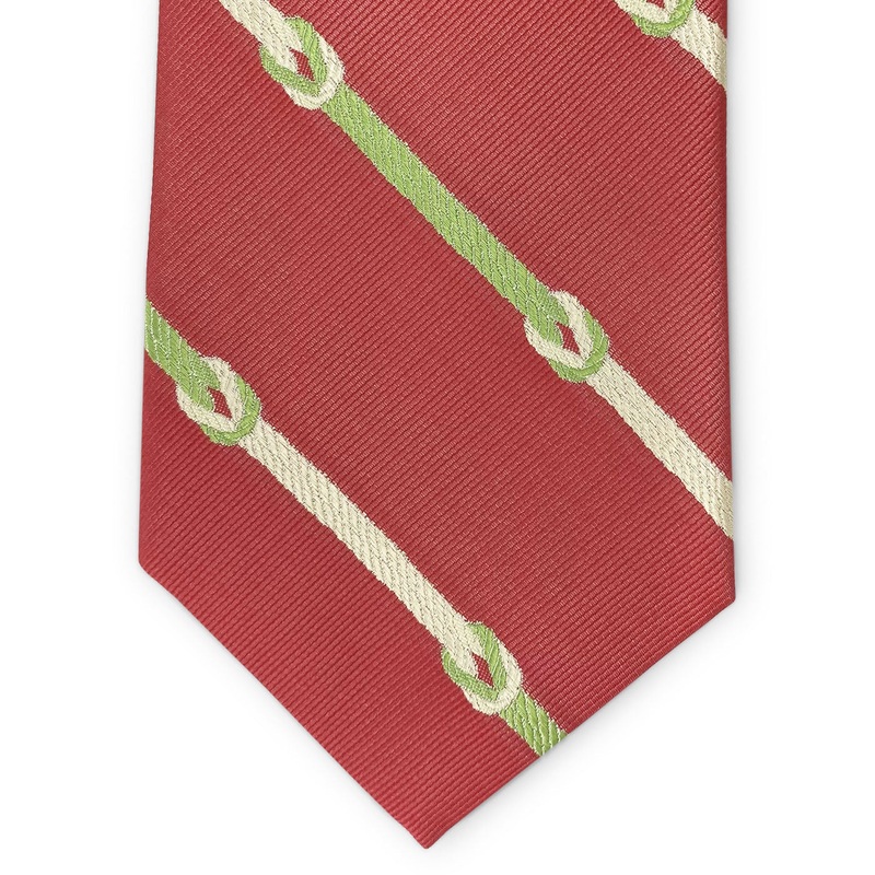 Knotted Stripe: Tie – Coral